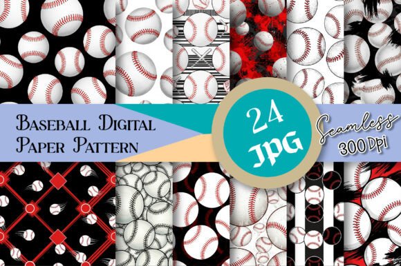 Download Baseball Digital Paper Pattern - Paper pattern Collection