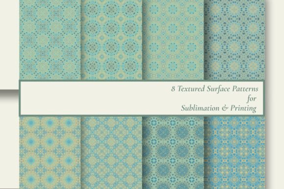 Download 8 Muted Blue Boho Sublimation Patterns - Sublimation patterns Collection