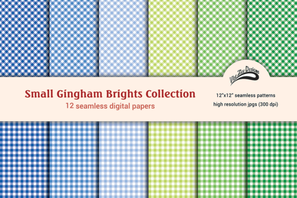 Download Gingham Digital Paper Pattern Bundle - Paper pattern Collection