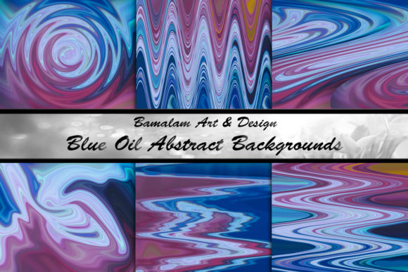 Download Blue Oil Abstract Sublimation Patterns - Abstract Collection