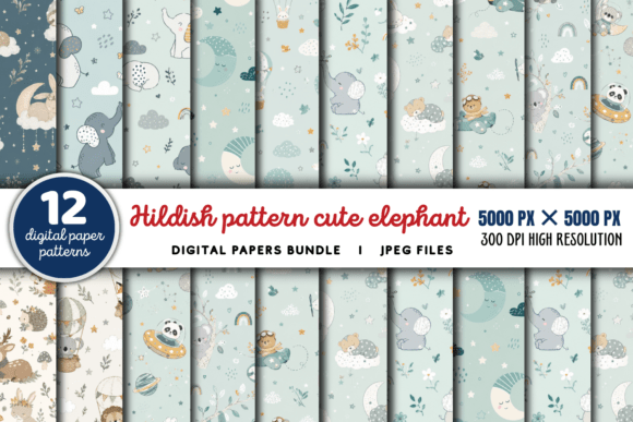 Download Childish Pattern Cute Elephant Bundle - Elephant Collection
