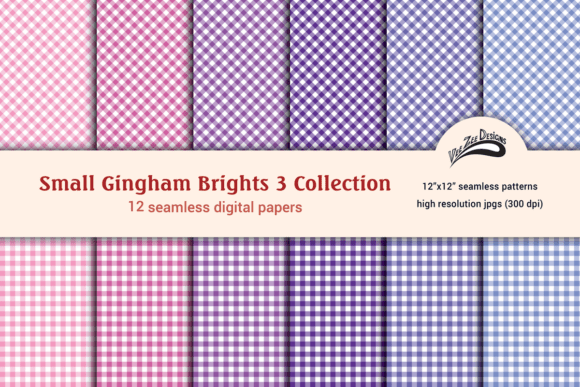 Download Gingham Digital Paper Pattern Bundle - Paper pattern Collection