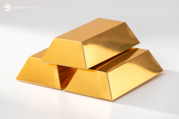 Download Gold Bar Favor Box SVG - Bar Collection