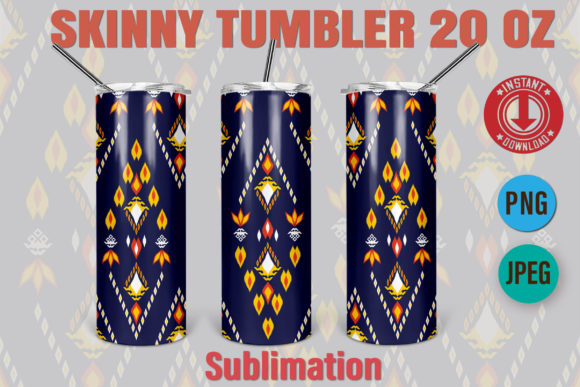 Download 20oz Skinny Tumbler Pattern Ethnic 166 - Tumbler pattern Collection