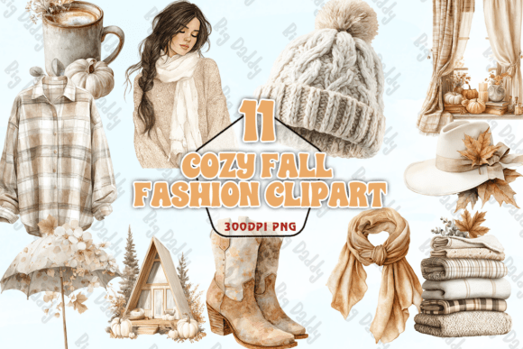 Download Cozy Fall Fashion Clipart PNG - Fall fashion clipart Collection