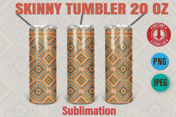 Download 20oz Skinny Tumbler Pattern Ethnic 64 - Tumbler pattern Collection