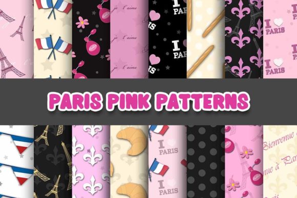 Download Paris Pink Digital Paper Patterns - Paper pattern Collection