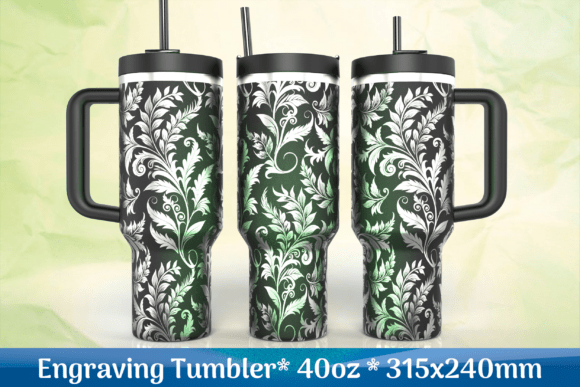 Download Baroque Leaf Ornament – Laser Tumbler - Bar Collection