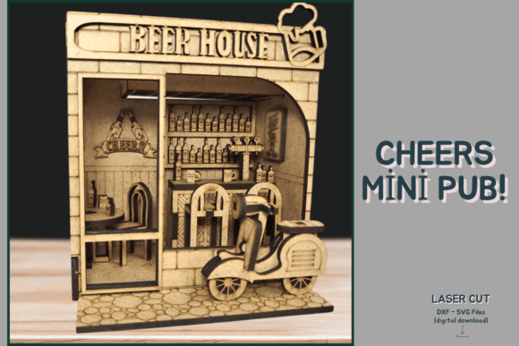 Download Mini Beer House Bar – DXF &amp; SVG Files - Bar Collection